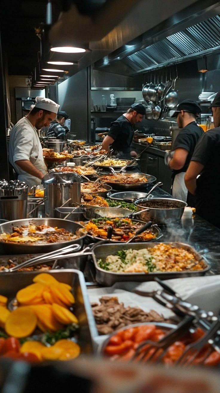 Chefs working together